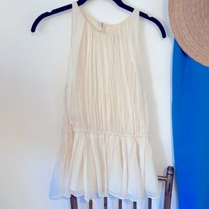 Alice & Olivia pleated silk blouse size M